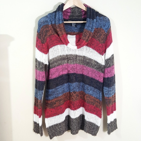 Ashley By 26 International Sweaters - Boutique I Soft & Slouchy Colorful Striped Sweater